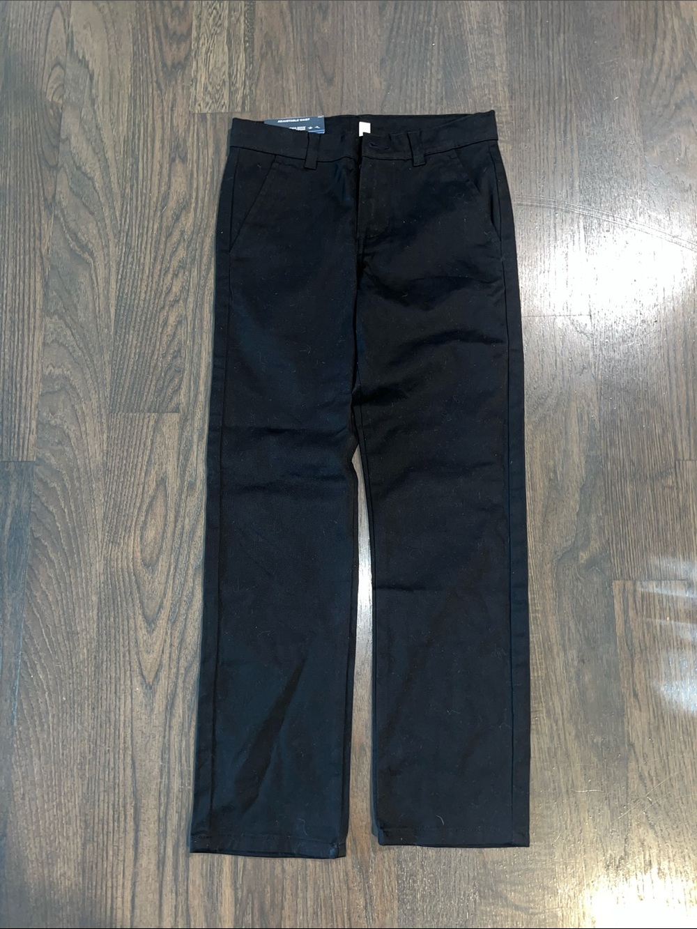Big Boys Black Uniform Stretch Twill Pant with Reinforced Knees Size 10